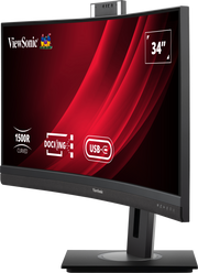 ViewSonic VG3457CV 34" UWQHD 21:9 Curved Video Conferencing Docking Monitor Desktop Monitor ViewSonic