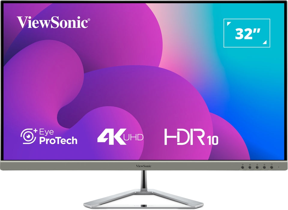 ViewSonic VX3276-4K-MHD-2 32” 60Hz 4K Frameless Entertainment Monitor Desktop Monitor ViewSonic