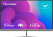 ViewSonic VX3276-4K-MHD-2 32” 60Hz 4K Frameless Entertainment Monitor Desktop Monitor ViewSonic