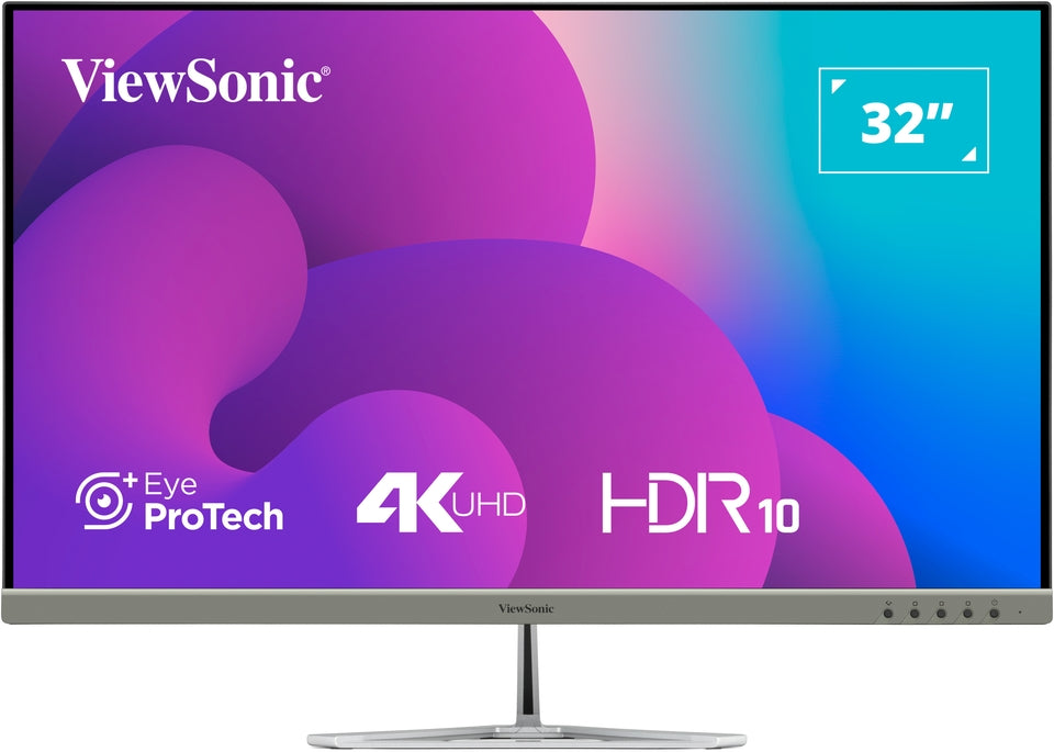 ViewSonic VX3276-4K-MHD-2 32” 60Hz 4K Frameless Entertainment Monitor Desktop Monitor ViewSonic