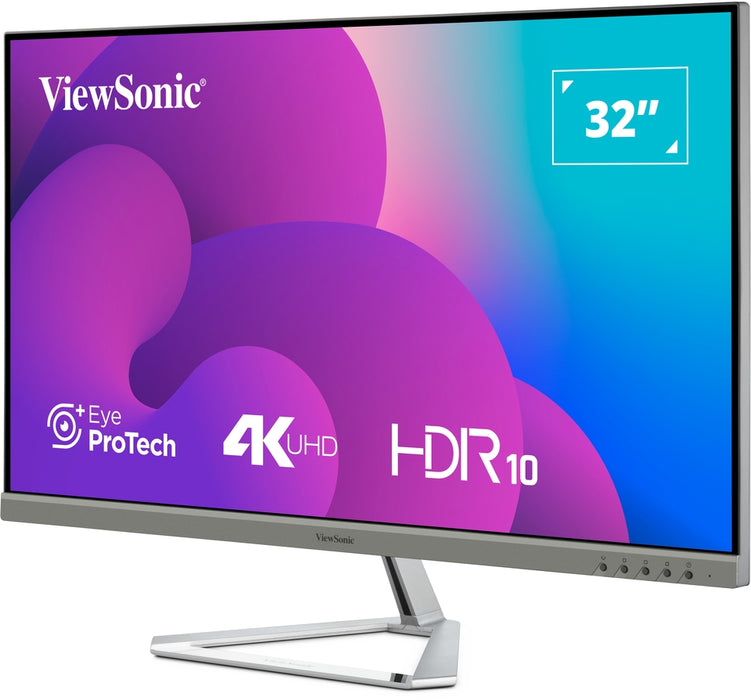 ViewSonic VX3276-4K-MHD-2 32” 60Hz 4K Frameless Entertainment Monitor Desktop Monitor ViewSonic