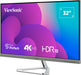 ViewSonic VX3276-4K-MHD-2 32” 60Hz 4K Frameless Entertainment Monitor Desktop Monitor ViewSonic