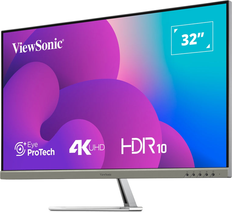 ViewSonic VX3276-4K-MHD-2 32” 60Hz 4K Frameless Entertainment Monitor Desktop Monitor ViewSonic