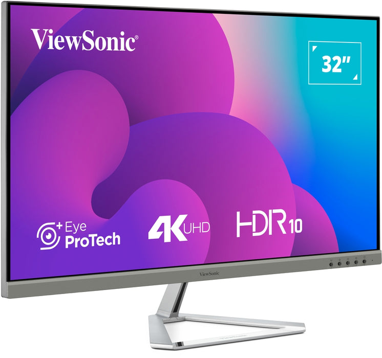ViewSonic VX3276-4K-MHD-2 32” 60Hz 4K Frameless Entertainment Monitor Desktop Monitor ViewSonic