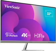 ViewSonic VX3276-4K-MHD-2 32” 60Hz 4K Frameless Entertainment Monitor Desktop Monitor ViewSonic
