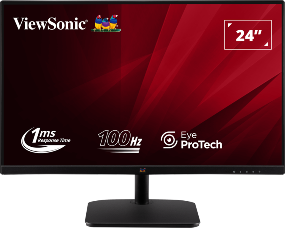 ViewSonic VA2432-MHD-3 24” Full HD 100Hz IPS Monitor with DisplayPort, HDMI and VGA Desktop Monitor ViewSonic