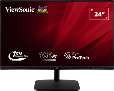 ViewSonic VA2432-H-2 24” Full HD 100Hz IPS Monitor with Fast 1ms Response Time Desktop Monitor ViewSonic