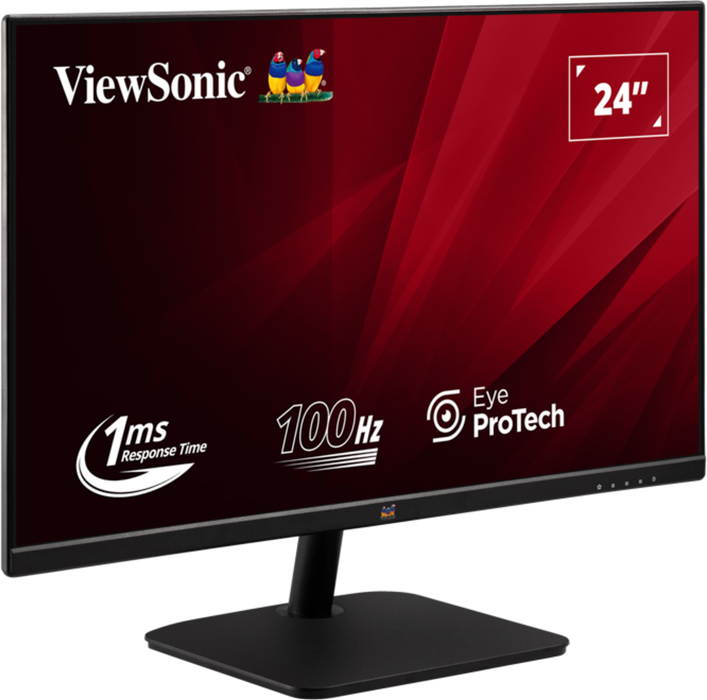 ViewSonic VA2432-MHD-3 24” Full HD 100Hz IPS Monitor with DisplayPort, HDMI and VGA Desktop Monitor ViewSonic
