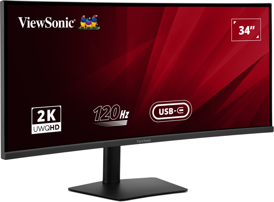 ViewSonic VA3420C 34” UWQHD 21:9 IPS Curved Monitor with USB-C Hub Desktop Monitor ViewSonic