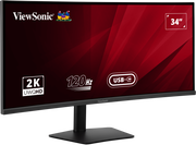 ViewSonic VA3420C 34” UWQHD 21:9 IPS Curved Monitor with USB-C Hub Desktop Monitor ViewSonic