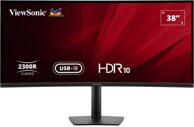 ViewSonic VA3820C 38” UWQHD+ 21:9 IPS Curved Monitor with USB-C Hub Desktop Monitor ViewSonic