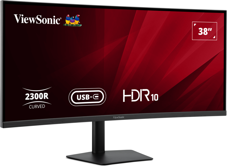 ViewSonic VA3820C 38” UWQHD+ 21:9 IPS Curved Monitor with USB-C Hub Desktop Monitor ViewSonic