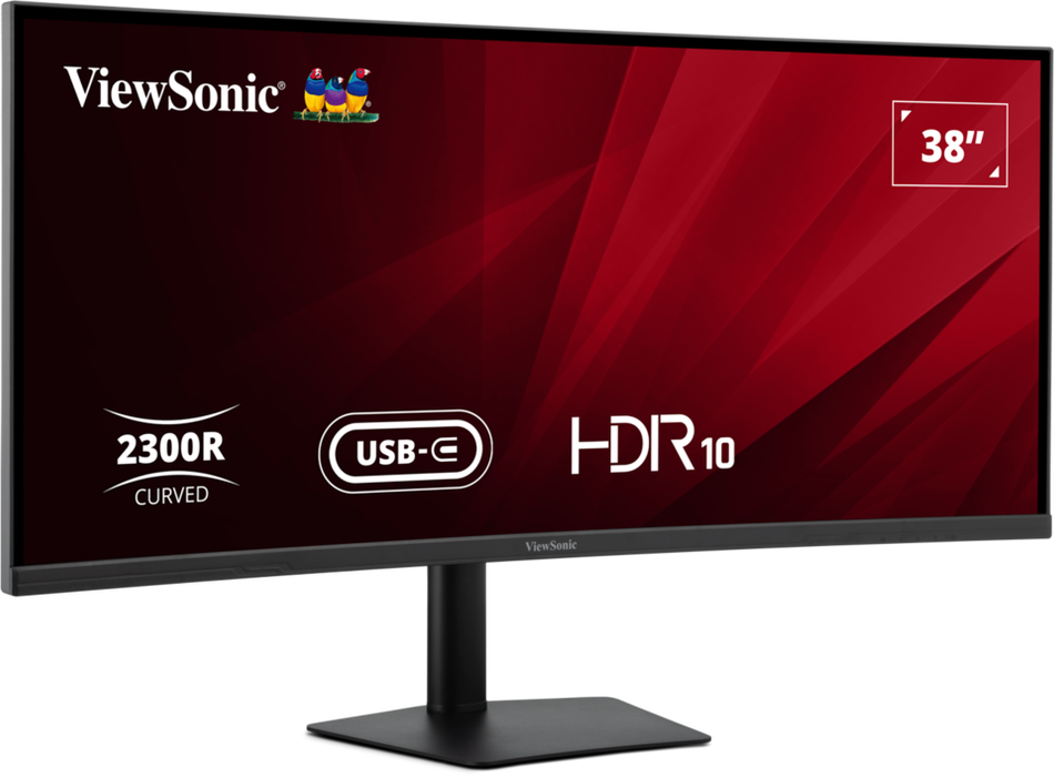 ViewSonic VA3820C 38” UWQHD+ 21:9 IPS Curved Monitor with USB-C Hub Desktop Monitor ViewSonic