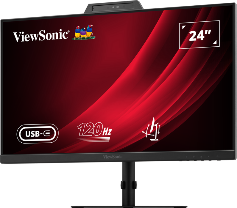ViewSonic VG2441V 24” FHD USB-C Video Conferencing Monitor with Windows Hello–Certified Webcam Desktop Monitor ViewSonic