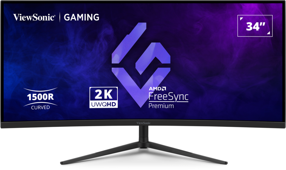 ViewSonic VX3418C-2K 34” UWQHD 180Hz Curved Gaming Monitor Gaming Monitor ViewSonic