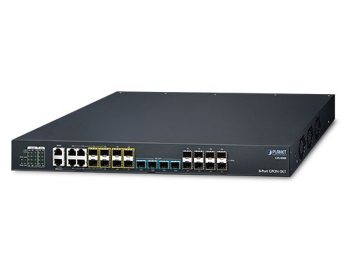 Planet 8-Port GPON OLT with 4-Port Gigabit TP/SFP Combo + 4-Port 1000X SFP + 4-Port 10G SFP+ Network Switch Planet