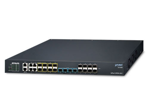 Planet 8-Port GPON OLT with 4-Port Gigabit TP/SFP Combo + 4-Port 1000X SFP + 4-Port 10G SFP+ Planet Optical Line Terminals Planet
