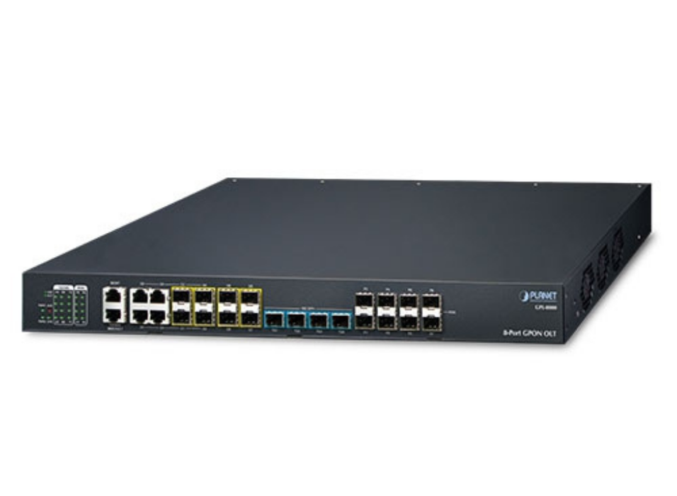 Planet 8-Port GPON OLT with 4-Port Gigabit TP/SFP Combo + 4-Port 1000X SFP + 4-Port 10G SFP+ Planet Optical Line Terminals Planet