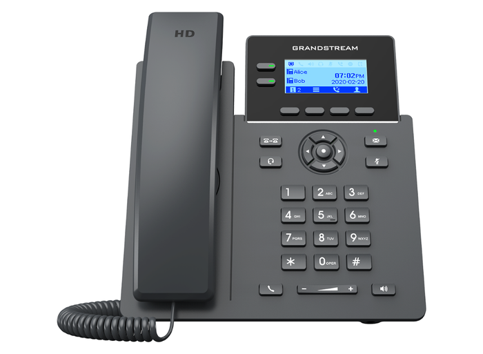 Grandstream GRP2602P IP Phone with 2 Lines, 4 SIP Accounts, PoE, HD Audio, Noise Shield & GDMS Support IP Phone GrandStream