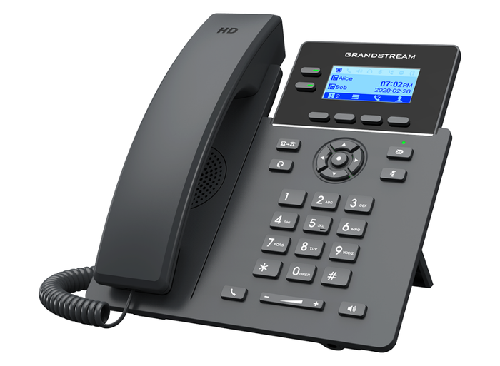 Grandstream GRP2602P IP Phone with 2 Lines, 4 SIP Accounts, PoE, HD Audio, Noise Shield & GDMS Support IP Phone GrandStream