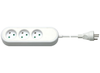 MicroConnect 3-Way Danish Socket Power Strip - 3m, White | GRU0033WDK