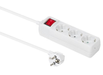 MicroConnect 3-Way Schuko Power Socket with On/Off Switch, 3m, White | GRU0033WS MicroConnect Power Strip MicroConnect