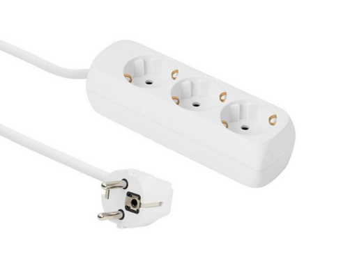 MicroConnect 3-Way Schuko Power Socket 1.8m | GRU003W Vivolink Cable Vivolink