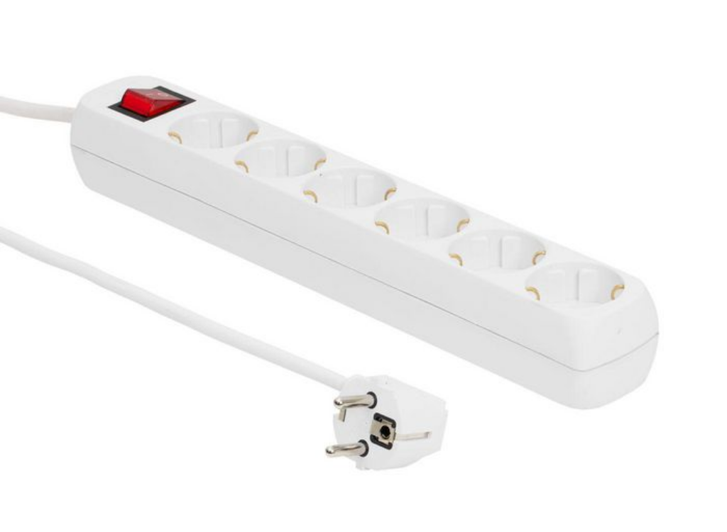 MicroConnect 6-Way Schuko Socket, 10m | GRU00610W Adapter / Converter Vivolink