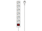 MicroConnect 6-Way Schuko Socket, 10m | GRU00610W Adapter / Converter Vivolink