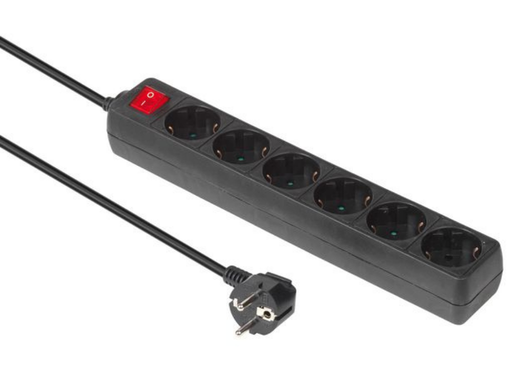 MicroConnect 3m 6-Way Schuko Power Socket | GRU0063B MicroConnect Power Strip MicroConnect