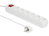 MicroConnect 3M 6-way Schuko Socket Power Strips, White | GRU0063W