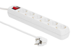 MicroConnect 3M 6-way Schuko Socket Power Strips, White | GRU0063W MicroConnect Power Strip MicroConnect