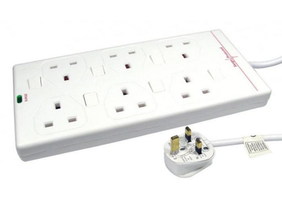 MicroConnect Individually Switched 6-way UK Power Strip | GRU006WUK-SWITCH MicroConnect Power Strip MicroConnect