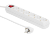 MicroConnect 1.8M,6-way Schuko Socket Power Strip, White | GRU006W MicroConnect Power Strip MicroConnect