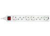 MicroConnect 8-Port Power Strip, 3m Cable, White | GRU0083W
