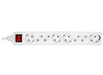 MicroConnect 8-Port Power Strip, 3m Cable, White | GRU0083W MicroConnect Power Strip MicroConnect