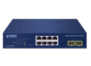 Planet 8-Port 10/100/1000T + 2-Port 1000X SFP Web Smart Ethernet Switch | GS-2210-8T2S Network Switch Planet