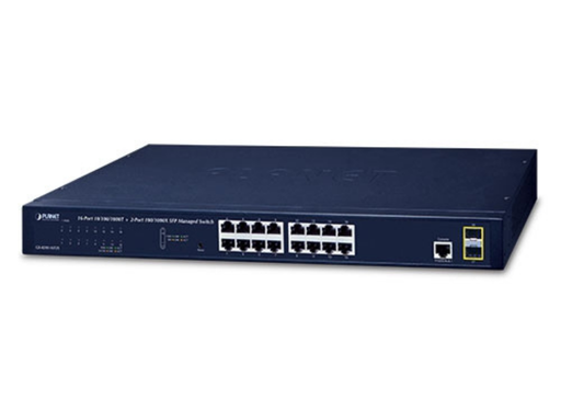 Planet 16-Port Layer 2 Managed Gigabit Ethernet Switch W/2 SFP Interfaces Planet Network Switches Planet