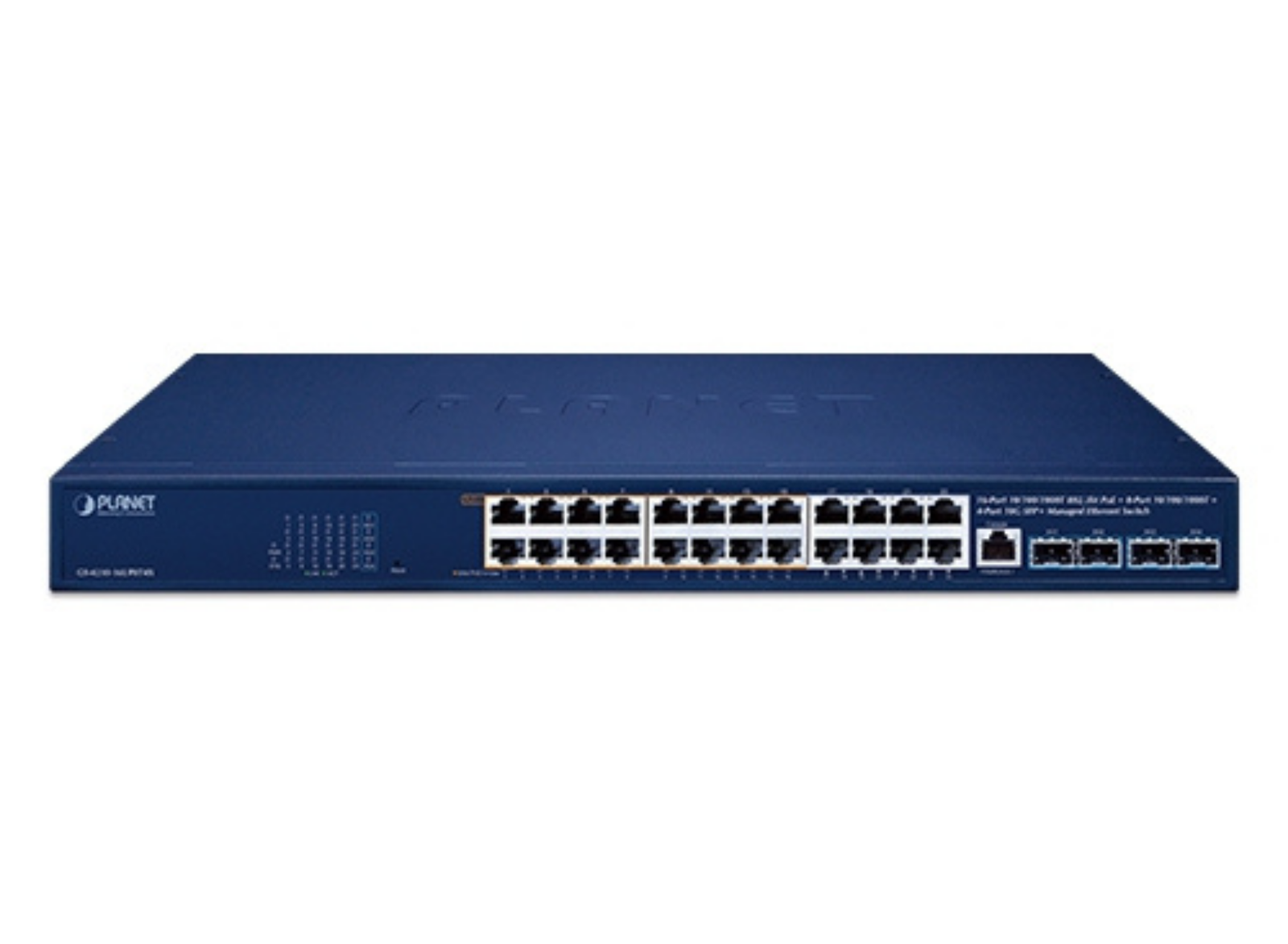 Planet 16-Port 10/100/1000T 802.3bt PoE + 8-Port 10/100/1000T + 4-Port 10G SFP+ Managed Ethernet Switch | GS-4210-16UP8T4X Network Switch Planet