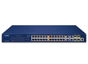 Planet 24-Port 10/100/1000T 802.3at PoE + 4-Port Gigabit TP/SFP Combo Managed Switch | GS-4210-24P4C Network Switch Planet