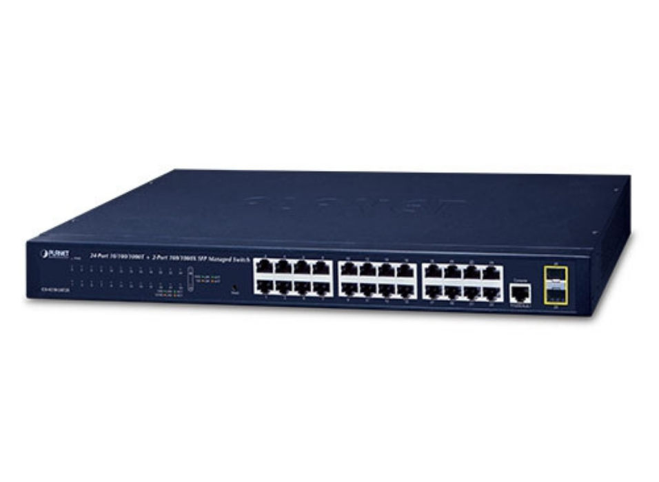Planet 24-Port 10/100/1000T + 2-Port 100/1000X SFP Managed Switch | GS-4210-24T2S Planet Network Switches Planet