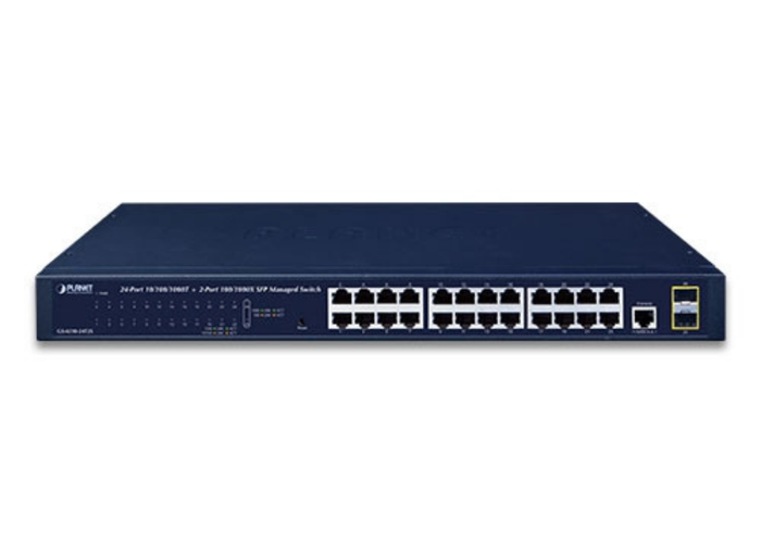 Planet 24-Port 10/100/1000T + 2-Port 100/1000X SFP Managed Switch | GS-4210-24T2S Network Switch Planet