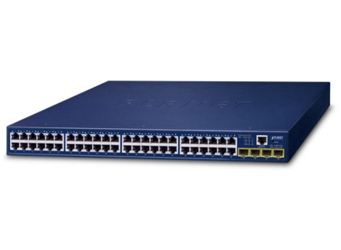Planet 48-Port 10/100/1000BASE-T + 4-Port 100/1000BASE-X SFP Gigabit Managed Switch | GS-4210-48T4S Network Switch Planet