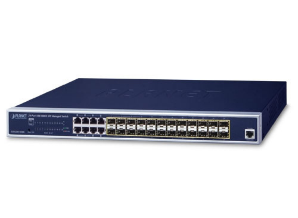 Planet L2+ 24-Port 100/1000X SFP + 8-Port Shared TP Managed Switch | GS-5220-16S8CR Network Switch Planet