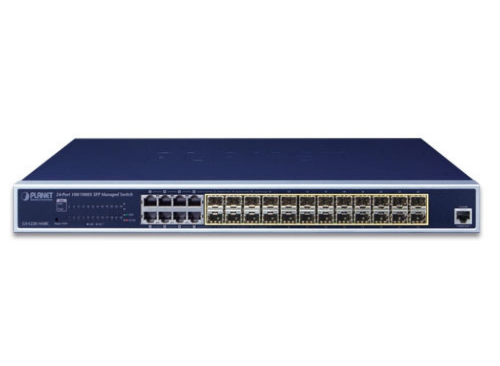 Planet L2+ 24-Port 100/1000X SFP + 8-Port Shared TP Managed Switch | GS-5220-16S8C Network Switch Planet
