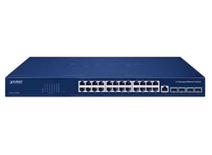 Planet L3 24-Port 10/100/1000T + 4-Port 10G SFP+ Managed Ethernet Switch | GS-6311-24T4X Network Switch Planet