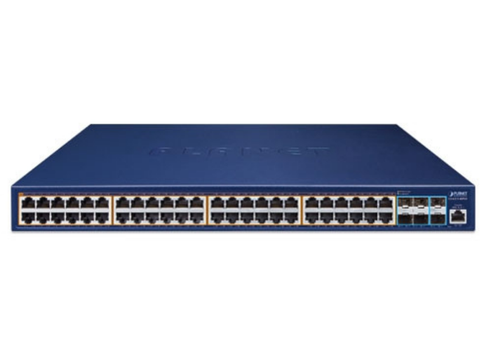 Planet L3 48-Port 10/100/1000T 802.3at PoE + 6-Port 10G SFP+ Managed Ethernet Switch | GS-6311-48P6X Network Switch Planet