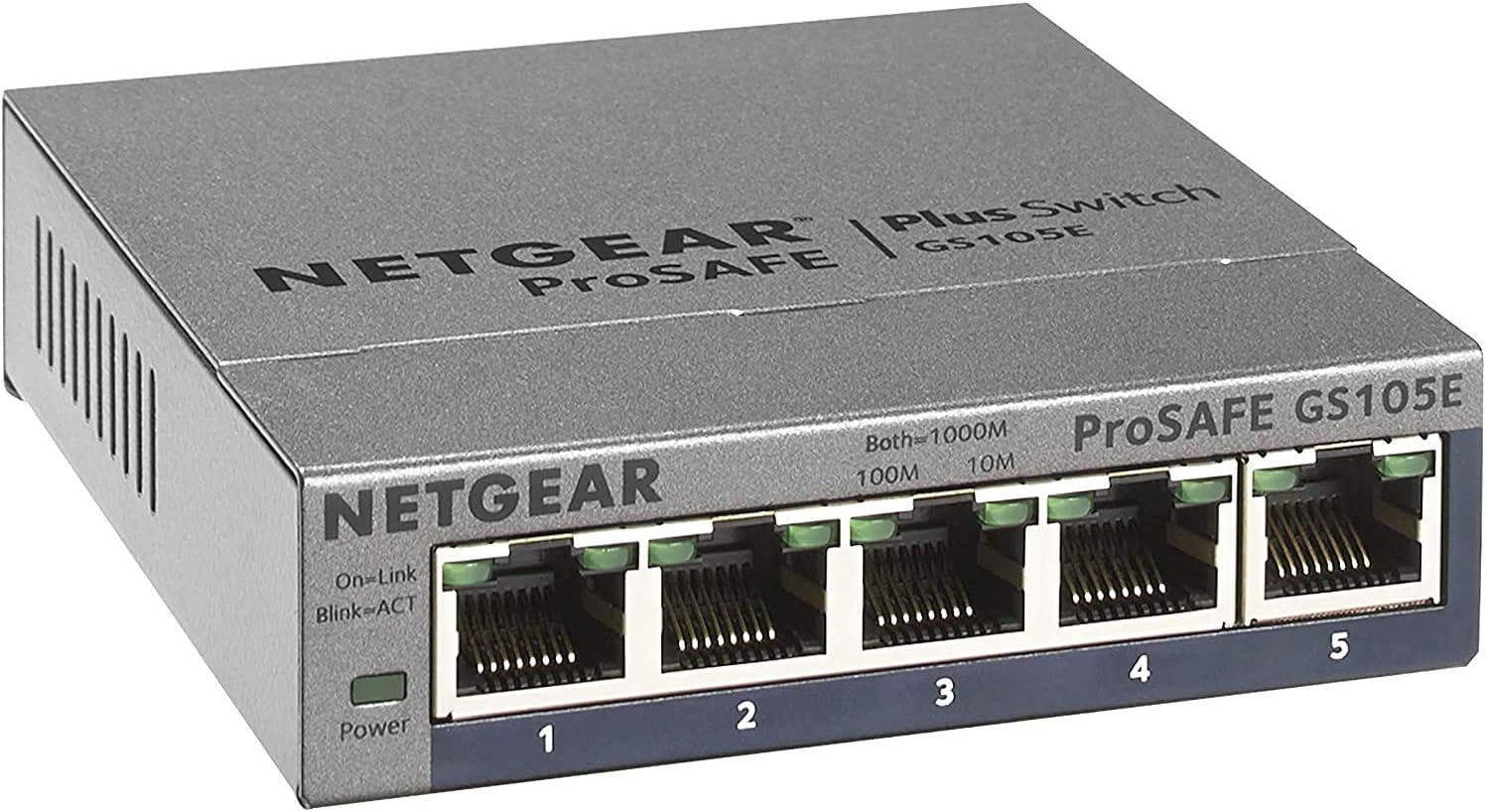 Netgear ProSafe Plus GS105E-200UKS 5 Port L2/L3 Managed Non-POE Network Switch Network Switch Netgear