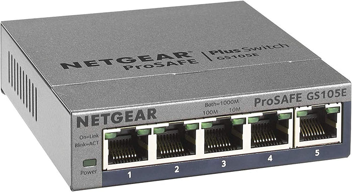 Netgear ProSafe Plus GS105E-200UKS 5 Port L2/L3 Managed Non-POE Network Switch Network Switch Netgear