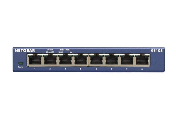 Netgear GS108UK 8-Port Gigabit Ethernet Unmanaged Switch Network Switch Netgear